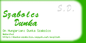 szabolcs dunka business card